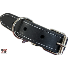  Bőr kutyanyakörv fekete 62 cm nyakörv, póráz, hám kutyáknak