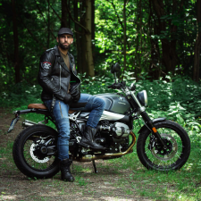 Bőr motoros kabát W-TEC Black Heart Perfectis fekete 6XL motoros kabát