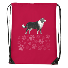 Border collie - Sport táska piros tornazsák