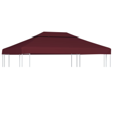  Bordó kétszintes pavilon tetőponyva 310 g/m², 4 x 3 m barkácsgép tartozék