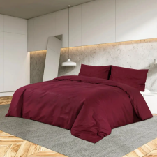  bordó pamut ágyneműhuzat-garnitúra 200 x 200 cm lakástextília