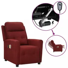  bordó szövet elektromos masszázsfotel masszázsfotel