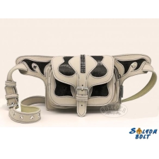 Bőregér Hasi-tasi bőr övtáska, Swarovski kristállyal, fekete berakással ajándéktárgy