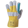  Bőrkesztyű (4244), dupla hasítékbőr tenyérrel, Sárga vászon kézháttal 11-es méretben (231)