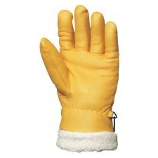  BŐRKESZTYŰ, TÉLI,ISLANDE,SÁRGA SZÍNMARHA/SZŐRMEBÉLÉS 32CM (8) védőkesztyű