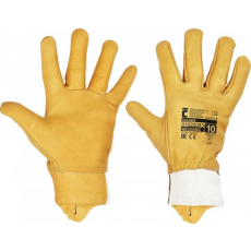  Bőrkesztyű Vacher, sárga, 11