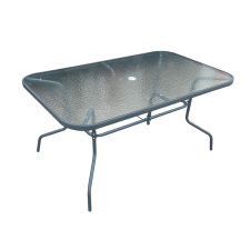 BORMANN Lite Kerti asztal, fém KERET ÜVEG lappal, 150x90x72cm (BSP1140) kerti bútor