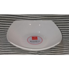 Bormioli Rocco Eclissi Bianco, fehér üveg leveses tányér, szögletes, 208x208 mm, 87 cl tányér és evőeszköz
