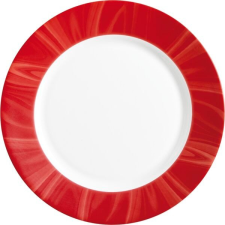 Bormioli Rocco Sekély tányér, Bormioli Rocco Careware 23,5 cm, piros tányér és evőeszköz