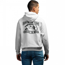  Born to fish, force to work - Unisex Zipzáros Pulóver