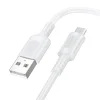 Borofone BX111 FELIZ MICRO USB KÁBEL 2.4A 1 MÉTER FEHÉR