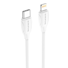 Borofone BX19 Double-Speed Lightning PD Kábel 3A 1 Méter Fehér kábel és adapter