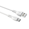 Borofone BX51 USB-C apa - Lightning apa 2.0 Adat és töltő kábel - Fehér (1m) (BORBX51WH)