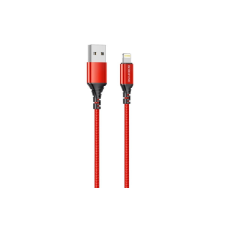 Borofone BX54 ULTRA BRIGHT LIGHTNING KÁBEL 1 MÉTER PIROS kábel és adapter