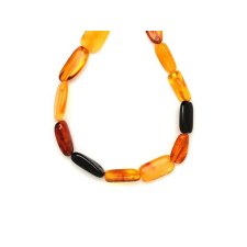  Borostyán lapcsiszolt 4-6x7-16mm nyaklánc 65cm nyaklánc