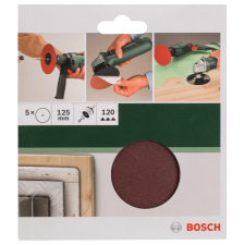 Bosch CSISZOLÓLAP 5DB D:125MM G:120 PAPÍR FÚRÓHOZ csiszolókorong és vágókorong