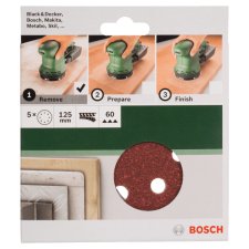 Bosch CSISZOLÓLAP 5DB D:125MM G:60 EXCENTERCSISZOLÓHOZ csiszolókorong és vágókorong