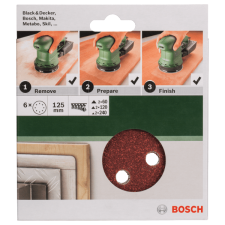 Bosch CSISZOLÓLAP KÉSZLET 6 RÉSZES EXCENTERCSISZOLÓHOZ csiszolókorong és vágókorong
