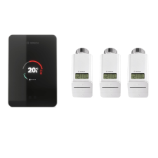Bosch EasyControl Set CT 200 okostermosztát 3db rádiós termofejjel, fekete ajándéktárgy