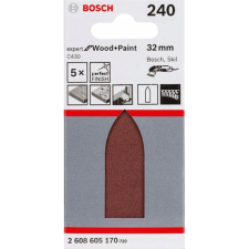 Bosch EXPERT C430 csiszolópapír deltacsiszolókhoz, fa és fém, 32mm, P240, 5db (2608605170) barkácsgép tartozék