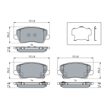 Bosch fékbetétkészlet, tárcsafék BOSCH 0 986 460 078 autóalkatrész