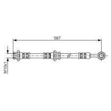 Bosch fékcső BOSCH 1 987 476 196 autóalkatrész
