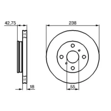 Bosch féktárcsa 0 986 478 438 autóalkatrész