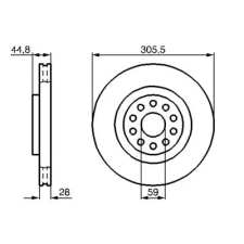 Bosch féktárcsa 0 986 478 963 autóalkatrész
