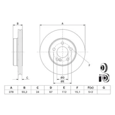 Bosch féktárcsa 0 986 479 D60 autóalkatrész