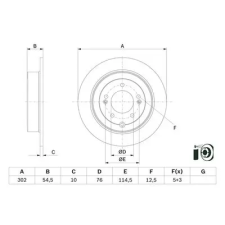 Bosch féktárcsa 0 986 479 E45 autóalkatrész