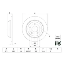 Bosch féktárcsa 0 986 479 H55 autóalkatrész