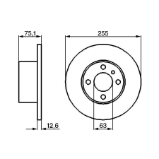 Bosch féktárcsa BOSCH 0 986 478 032 féktárcsa