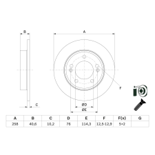 Bosch féktárcsa BOSCH 0 986 479 E68 féktárcsa