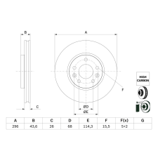 Bosch féktárcsa BOSCH 0 986 479 F05 féktárcsa