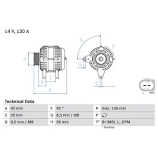 Bosch generátor 0 986 041 860 autóalkatrész