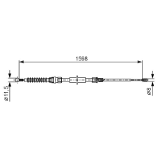 Bosch huzal, rögzítőfék BOSCH 1 987 482 379 autóalkatrész