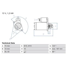 Bosch önindító 0 986 026 300 autóalkatrész