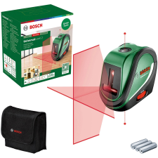 Bosch Universallevel keresztvon. lézer, 2 lézerkereszt, integr. függélyezőpontok mérőműszer