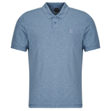 Boss Rövid ujjú galléros pólók Pe linenlogo Kék EU L férfi póló
