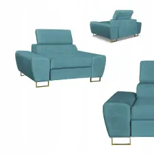  Bosso Társalgószék, Családi Bútorok, Kék Velúr, Állítható Fejtámla bútor