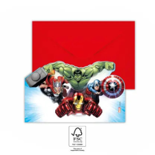 Bosszúállók Avengers Infinity Stones, Bosszúállók Party meghívó 6 db-os FSC party kellék