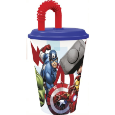  Bosszúállók Heroic Squad szívószálas pohár, műanyag 430 ml konyhai eszköz