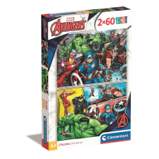 Bosszúállók puzzle 2x60 db-os (Against the threat) puzzle, kirakós