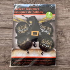  Boszorkány kalapos léggömb-5 db-os XL party kellék