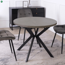  Bővíthető Étkezőasztal Beton/Fekete Színben. LUGO 90-190 cm bútor