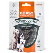  Boxby Superfood Beef jutalomfalat – marha, spenót, fokhagyma jutalomfalat kutyáknak