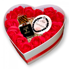  BoxEnjoy - szív box - ékszer szett és JLO LUXE parfüm kozmetikai ajándékcsomag