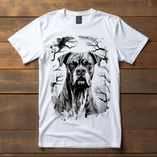  Boxer póló (Férfi)(Fekete-fehér) férfi póló