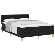  Boxrugós ágy matracmal Fekete 200 x 160 cm Poliészter ágy és ágykellék