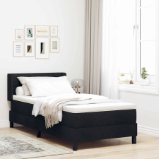  Boxrugós ágy matracmal Fekete 200 x 80 cm Poliészter ágy és ágykellék